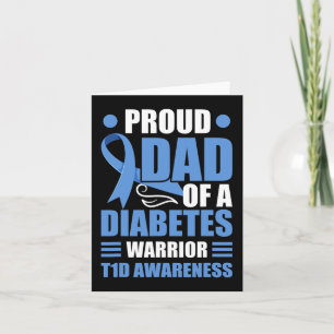 Stolzer Vater eines Diabetes-Warrior T1D-Bewusstse Karte