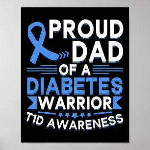 Stolzer Vater eines Diabetes-Warrior T1d-Bewusstse Poster