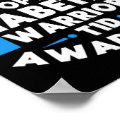 Stolzer Vater eines Diabetes-Warrior T1D-Bewusstse Poster (Ecke)