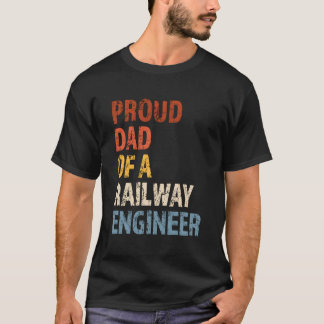 Stolzer Vater eines Eisenbahningenieurs Vintage Ty T-Shirt
