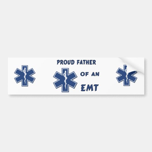 Stolzer Vater eines EMT Autoaufkleber (Vorne)