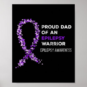 Stolzer Vater eines Epilepsie-Kriegers Epilepsie-B Poster
