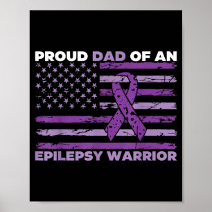 Stolzer Vater eines Epilepsie-Kriegers Epilepsie Poster