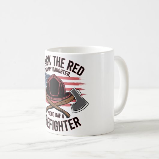 Stolzer Vater eines Feuerwehrmanns Kaffeetasse (VorderseiteRechts)