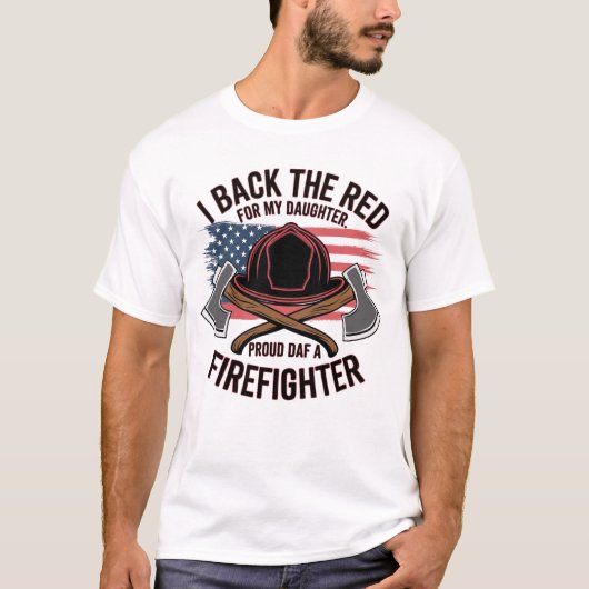 Stolzer Vater eines Feuerwehrmanns T-Shirt (Vorderseite)