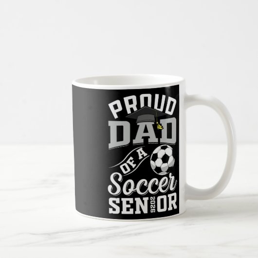 Stolzer Vater eines Fußball-Absolventen der Klasse Kaffeetasse (Rechts)