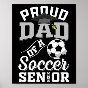 Stolzer Vater eines Fußball-Absolventen der Klasse Poster