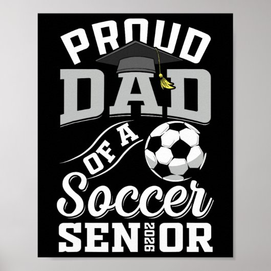 Stolzer Vater eines Fußball-Absolventen der Klasse Poster (Vorne)