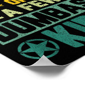 Stolzer Vater eines kleinen Dumb kids Funny Vather Poster (Ecke)