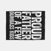 Stolzer Vater eines kleinen Dumb- Kinder Funny Vat Fleecedecke (Vorderseite (Horizontal))