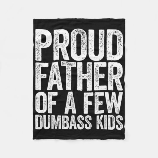 Stolzer Vater eines kleinen Dumb- Kinder Funny Vat Fleecedecke (Vorderseite)