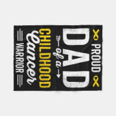 Stolzer Vater eines Krebserkrankungskriegers im Ki Fleecedecke (Vorderseite (Horizontal))