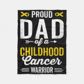 Stolzer Vater eines Krebserkrankungskriegers im Ki Fleecedecke (Vorderseite)