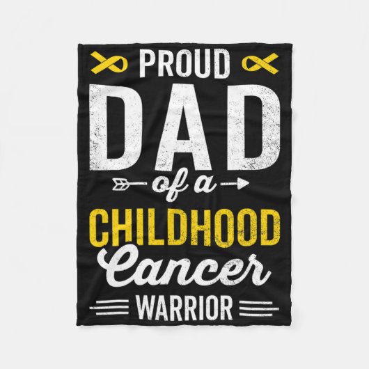 Stolzer Vater eines Krebserkrankungskriegers im Ki Fleecedecke (Vorderseite)