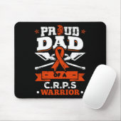 Stolzer Vater eines Kriegers des Crps Monat Orange Mousepad (Mit Mouse)