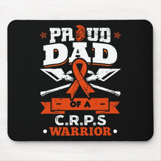 Stolzer Vater eines Kriegers des Crps Monat Orange Mousepad (Vorne)