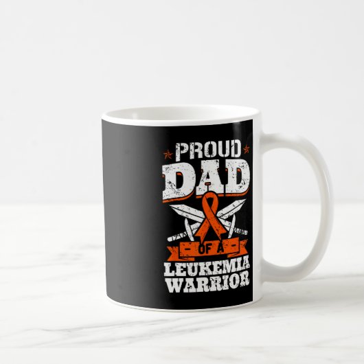 Stolzer Vater eines Leukämie Kriegers Daddy Awaren Kaffeetasse (Rechts)