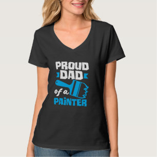 Stolzer Vater eines Malers Pinselstrich T-Shirt