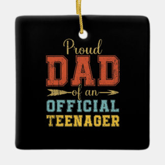 Stolzer Vater eines offiziellen Teenagers Keramikornament