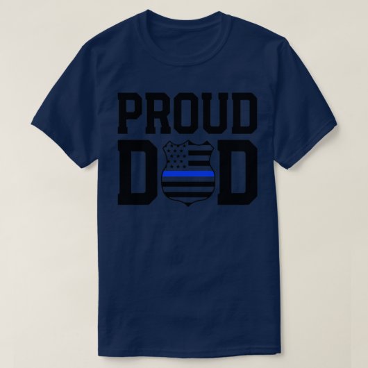 Stolzer Vater eines Polizeibeamten Shirt Vater Thi (Design vorne)