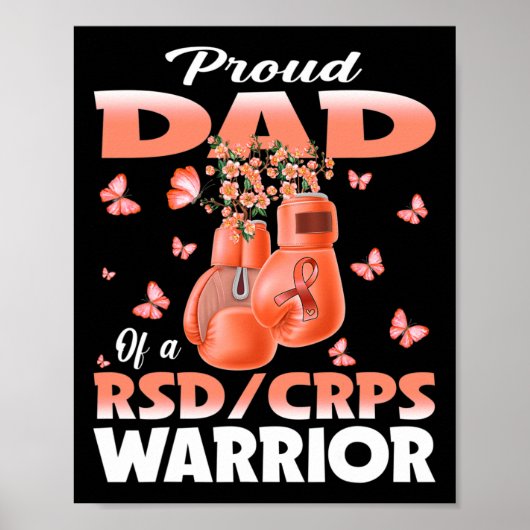 Stolzer Vater eines Rsd-Crps-Krieger-Bewusstseinsb Poster (Vorne)