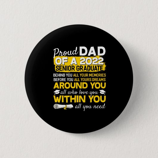 Stolzer Vater eines Senior Graduate Senior Senior  Button (Vorderseite)