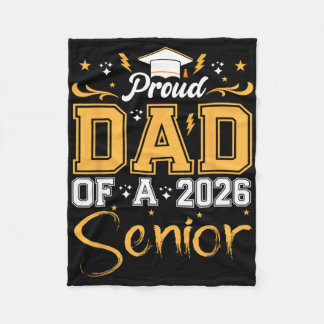 Stolzer Vater eines Seniors 2026 Abiturjahrgang 20 Fleecedecke