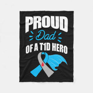 Stolzer Vater eines T1d-Helden Typ-1-Diabetes-Vate Fleecedecke