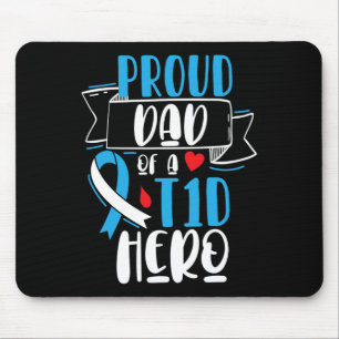 Stolzer Vater eines T1D Hero Typ 1 Diabetes Vater Mousepad