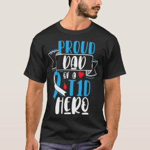 Stolzer Vater eines T1D Hero Typ 1 Diabetes Vater  T-Shirt