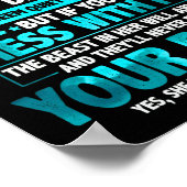 Stolzer Vater eines verrückten Vatertags Poster (Ecke)