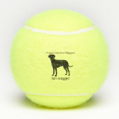 Stolzer Vater eines Vierbeiners Tennisbälle (Rückseite)