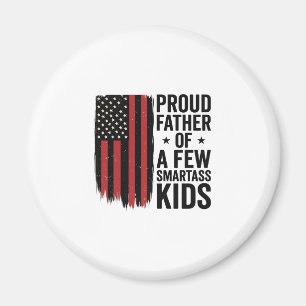 Stolzer Vater einiger frecher Kinder Patriotisches Magnet