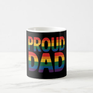 Stolzer Vater Familie LGBTQ Schwulen Stolz Verbünd Kaffeetasse