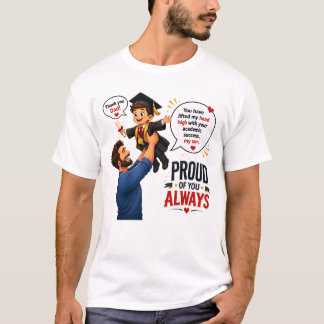 Stolzer Vater feiert den akademischen Abschluss se T-Shirt