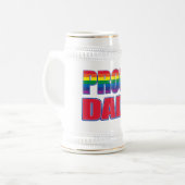 Stolzer Vater - Gay Pride Bierglas (Vorderseite Links)
