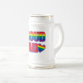 Stolzer Vater - Gay Pride Bierglas (VorderseiteRechts)