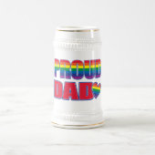 Stolzer Vater - Gay Pride Bierglas (Mittel)