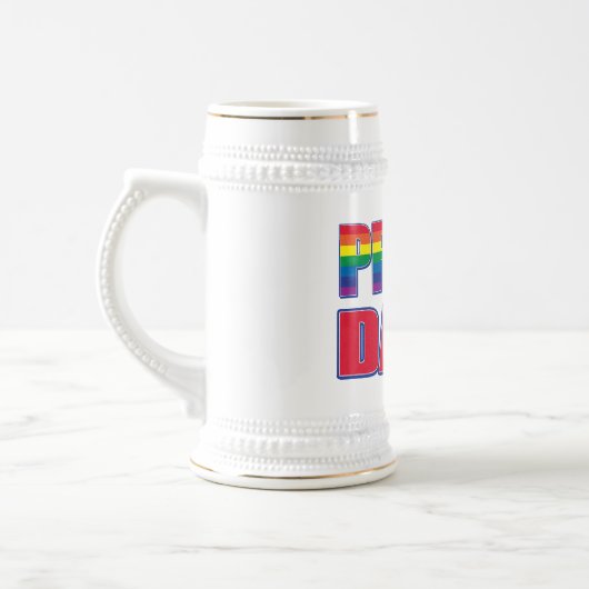 Stolzer Vater - Gay Pride Bierglas (Links)