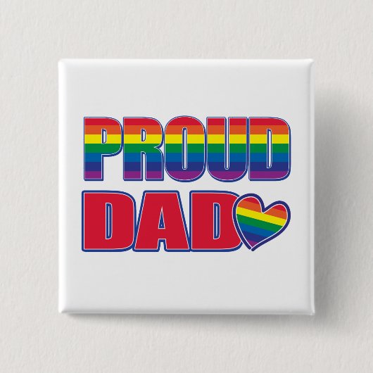 Stolzer Vater - Gay Pride Button (Vorderseite)