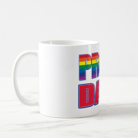 Stolzer Vater - Gay Pride Kaffeetasse (Links)