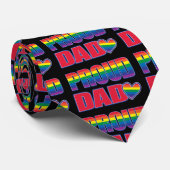 Stolzer Vater - Gay Pride Krawatte (Gerollt)
