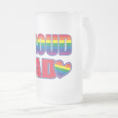 Stolzer Vater - Gay Pride Mattglas Bierglas (VorderseiteRechts)