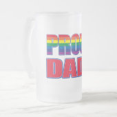 Stolzer Vater - Gay Pride Mattglas Bierglas (Vorderseite Links)