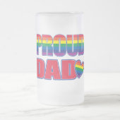 Stolzer Vater - Gay Pride Mattglas Bierglas (Mittel)