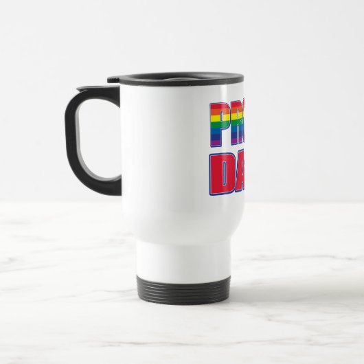 Stolzer Vater - Gay Pride Reisebecher (Links)