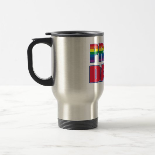 Stolzer Vater - Gay Pride Reisebecher (Links)