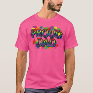 Stolzer Vater Gay Pride Retro Vintage LGBT Stolz M T-Shirt