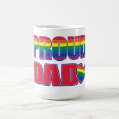 Stolzer Vater - Gay Pride Verwandlungstasse (Zentrum)