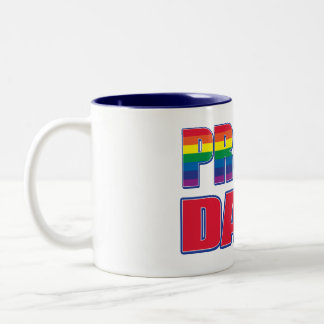 Stolzer Vater - Gay Pride Zweifarbige Tasse